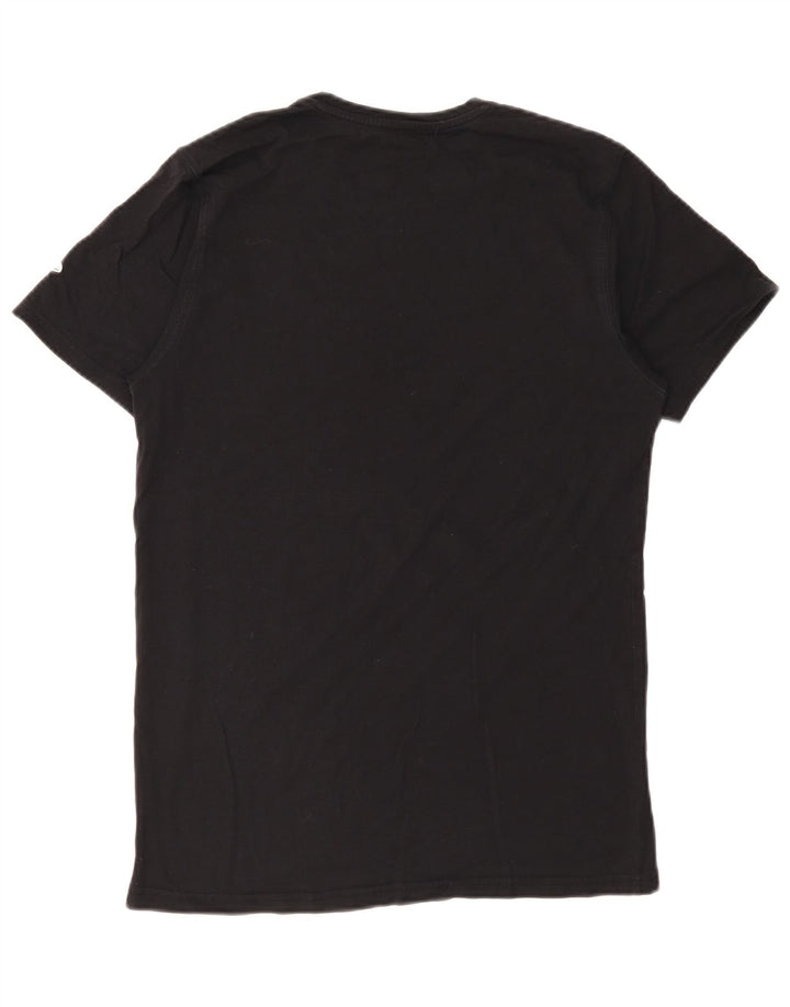 Genuine Merchandise Womens Graphic T-Shirt Top UK 12 Medium Black