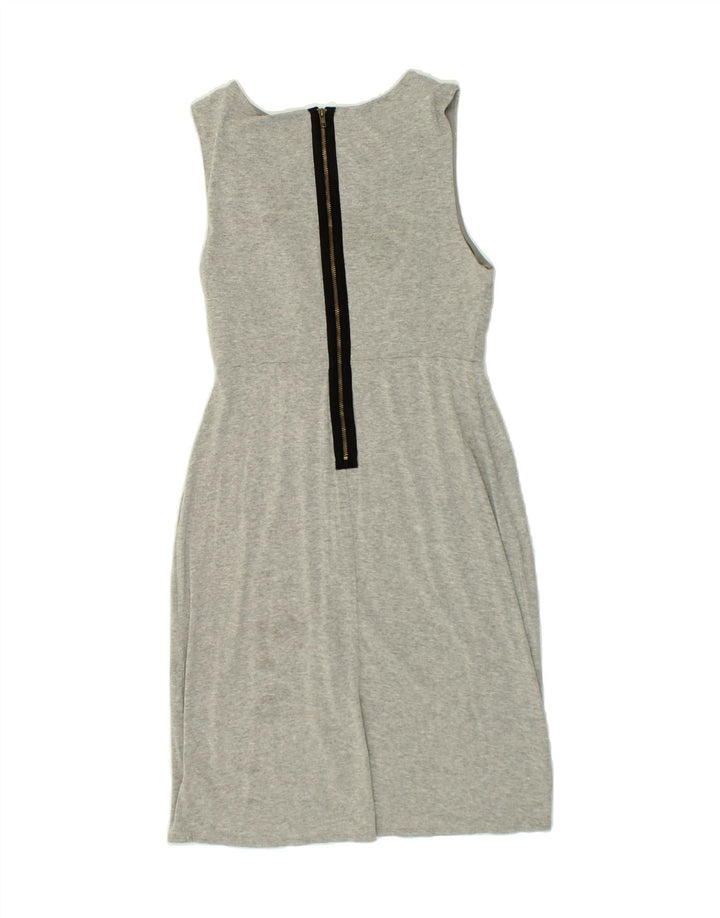 MOSSIMO Womens Stretch Sleeveless Sheath Dress UK 4 XS Grey Rayon Vintage Mossimo and Second-Hand Mossimo from Messina Hembry 