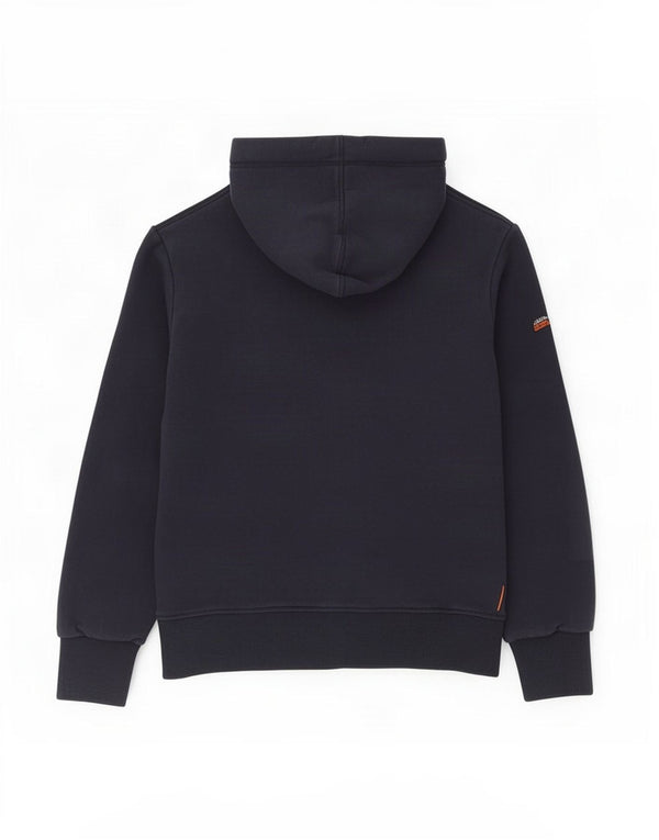 Superdry Mens Graphic Hoodie Jumper Medium Navy Blue Colourblock Cotton