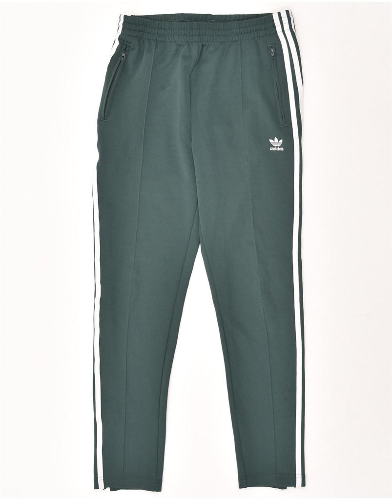 ADIDAS Womens Tracksuit Trousers UK 10 Small Green Polyester | Vintage Adidas | Thrift | Second-Hand Adidas | Used Clothing | Messina Hembry 