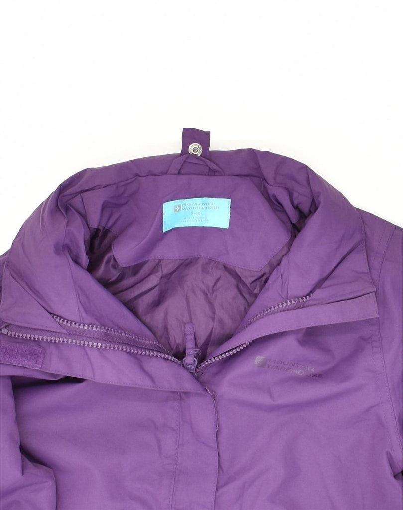 MOUNTAIN WAREHOUSE Girls Rain Jacket 9-10 Years Purple Polyester | Vintage Mountain Warehouse | Thrift | Second-Hand Mountain Warehouse | Used Clothing | Messina Hembry 