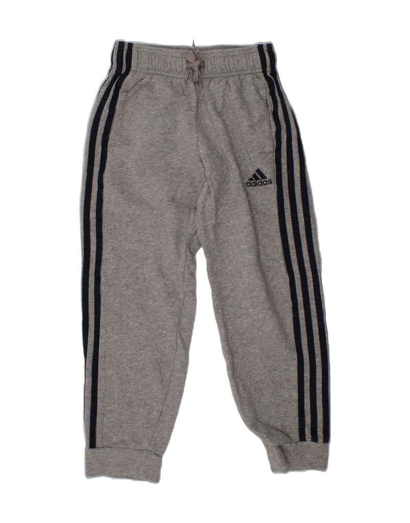 ADIDAS Boys Tracksuit Trousers Joggers 7-8 Years  Grey Cotton Vintage Adidas and Second-Hand Adidas from Messina Hembry 