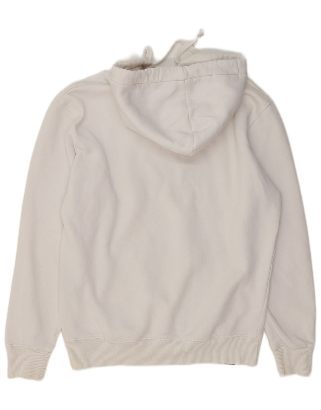 ALPHA INDUSTRIES Mens Graphic Hoodie Jumper Medium White Cotton