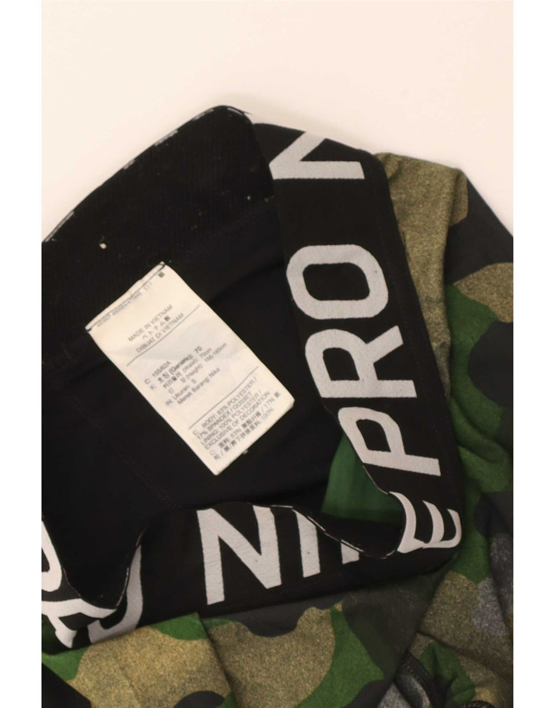 Nike Womens Graphic Leggings UK 4 XS Black Camouflage Polyester