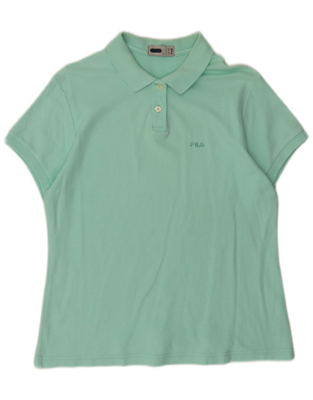 Fila Womens Polo Shirt IT 50 XL Green Cotton