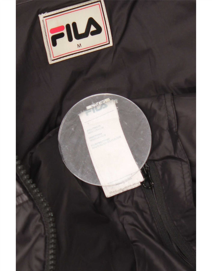 Fila Mens Padded Jacket UK 38 Medium Black Nylon
