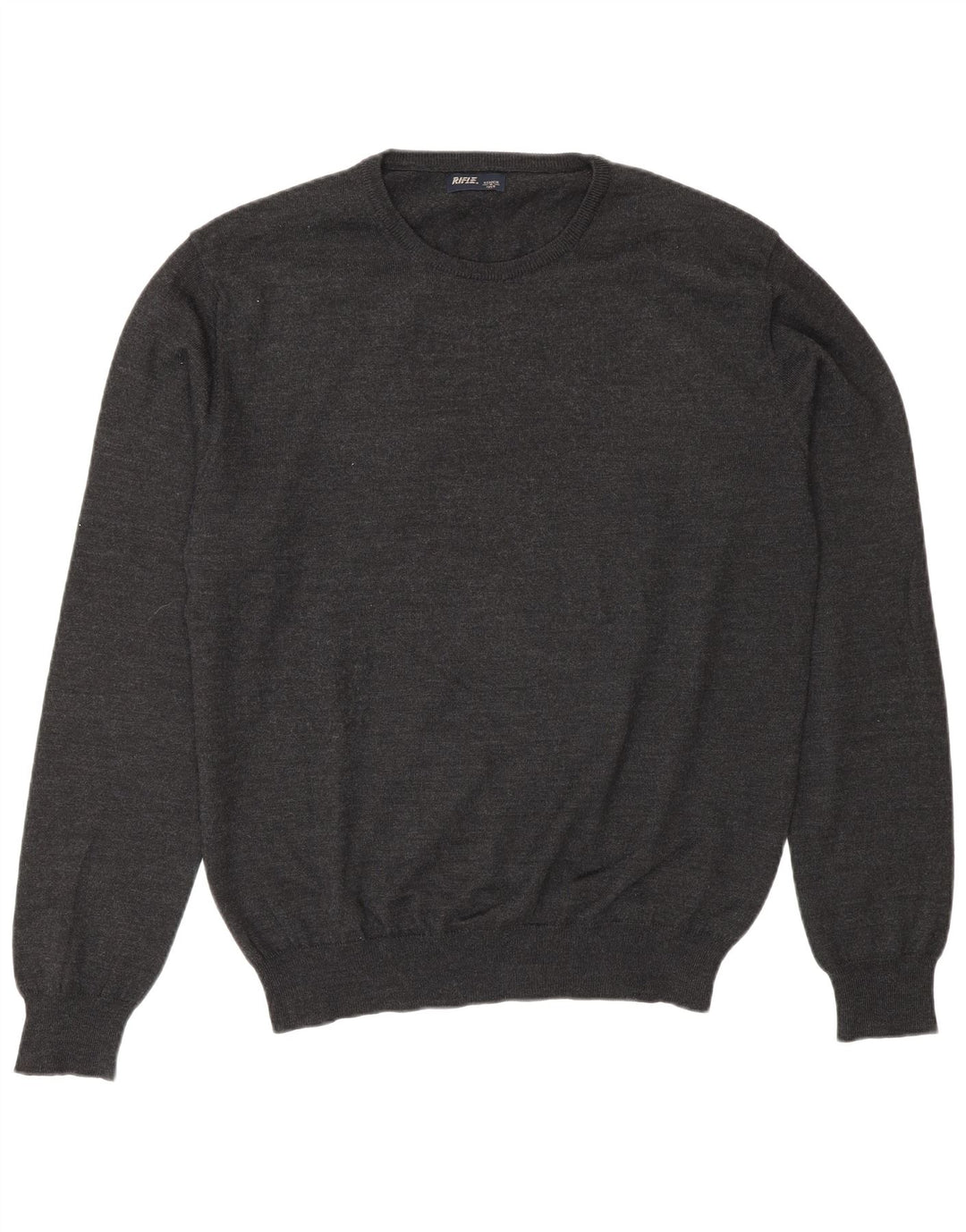 Rifle Mens Crew Neck Jumper Sweater 2XL Grey Acrylic