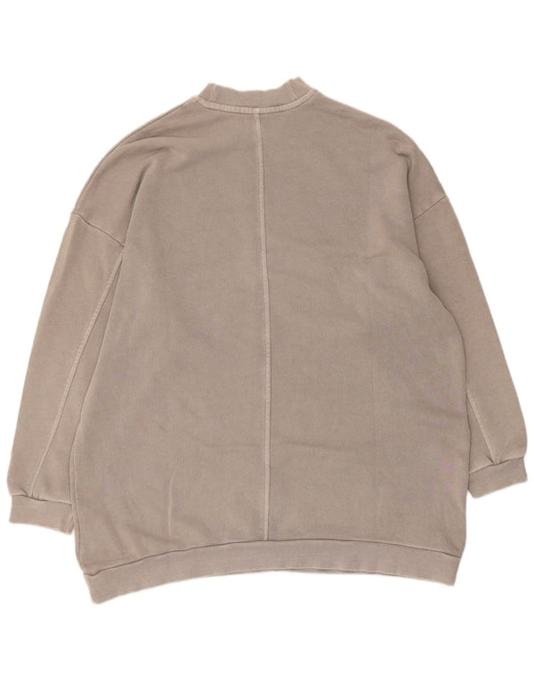 Reebok Womens Oversized Sweatshirt Jumper UK 12/14 Medium Grey