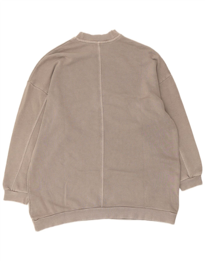 Reebok Womens Oversized Sweatshirt Jumper UK 12/14 Medium Grey