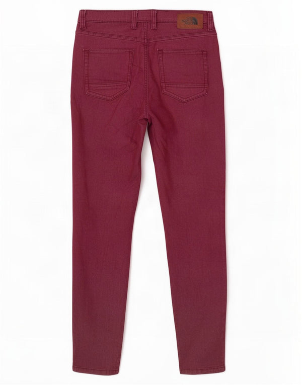 The North Face Womens Skinny Jeans US 4 Small W27 L27 Burgundy Cotton