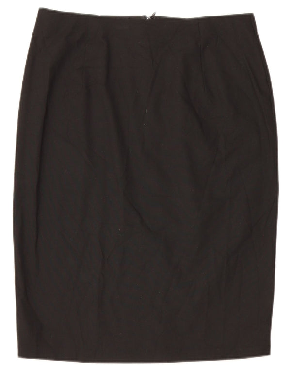 Marks & Spencer Girls Pencil Skirt 15-16 Years W29 Black Polyester