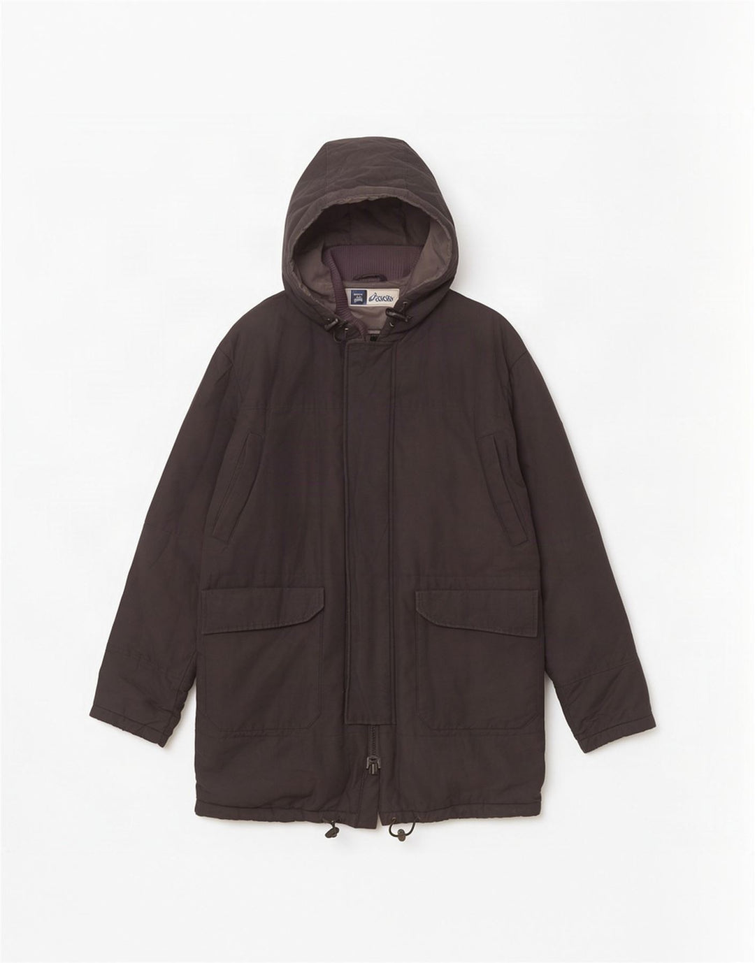 Asics Mens Hooded Parka Jacket UK 40 Large Black