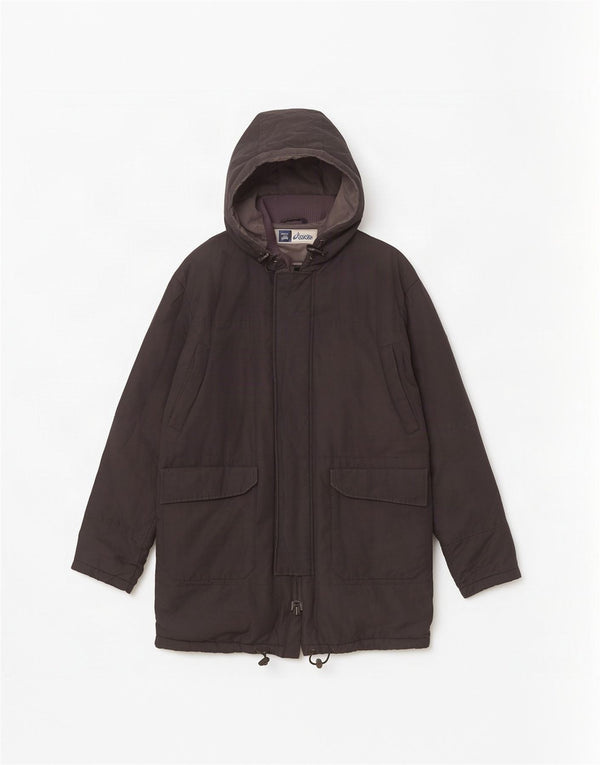 Asics Mens Hooded Parka Jacket UK 40 Large Black