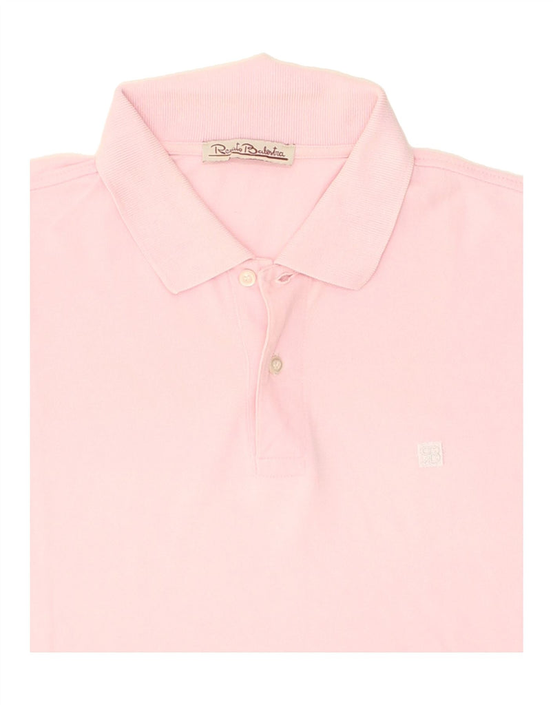 RENATO BALESTRA Mens Polo Shirt Large Pink Cotton Vintage Renato Balestra and Second-Hand Renato Balestra from Messina Hembry 