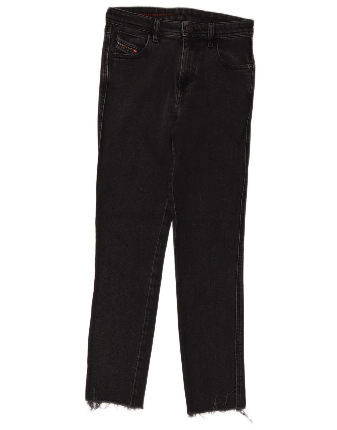 Diesel Womens Slim Jeans W24 L26 Black Polyacrylic