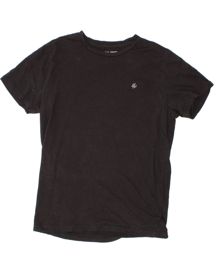 JACK & JONES Mens Regular Fit T-Shirt Top Large Black Cotton Vintage Jack & Jones and Second-Hand Jack & Jones from Messina Hembry 