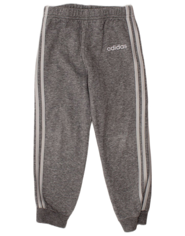 ADIDAS Boys Graphic Tracksuit Trousers Joggers 3-4 Years  Grey Cotton