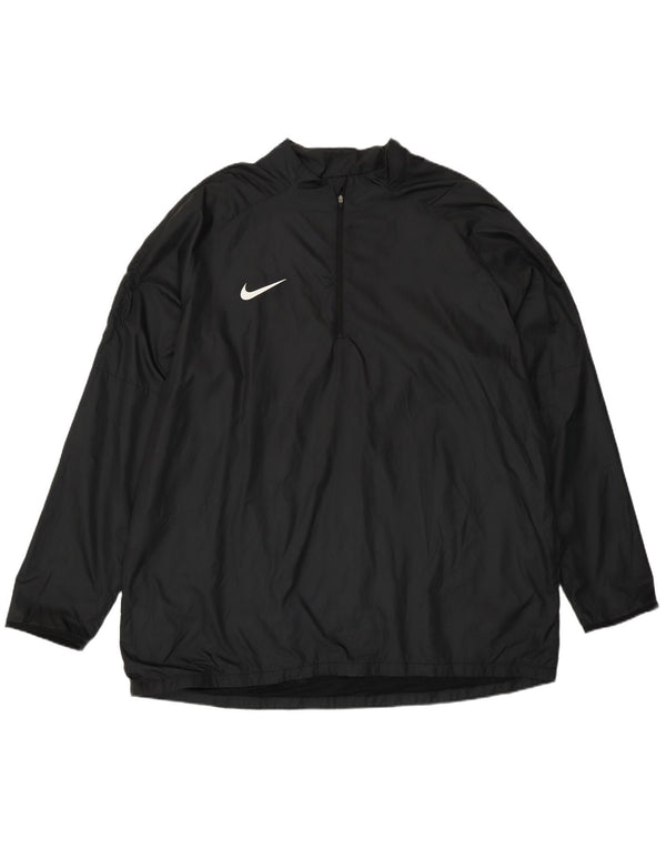 Nike Mens Pullover Tracksuit Top Jacket 2XL Black Polyester