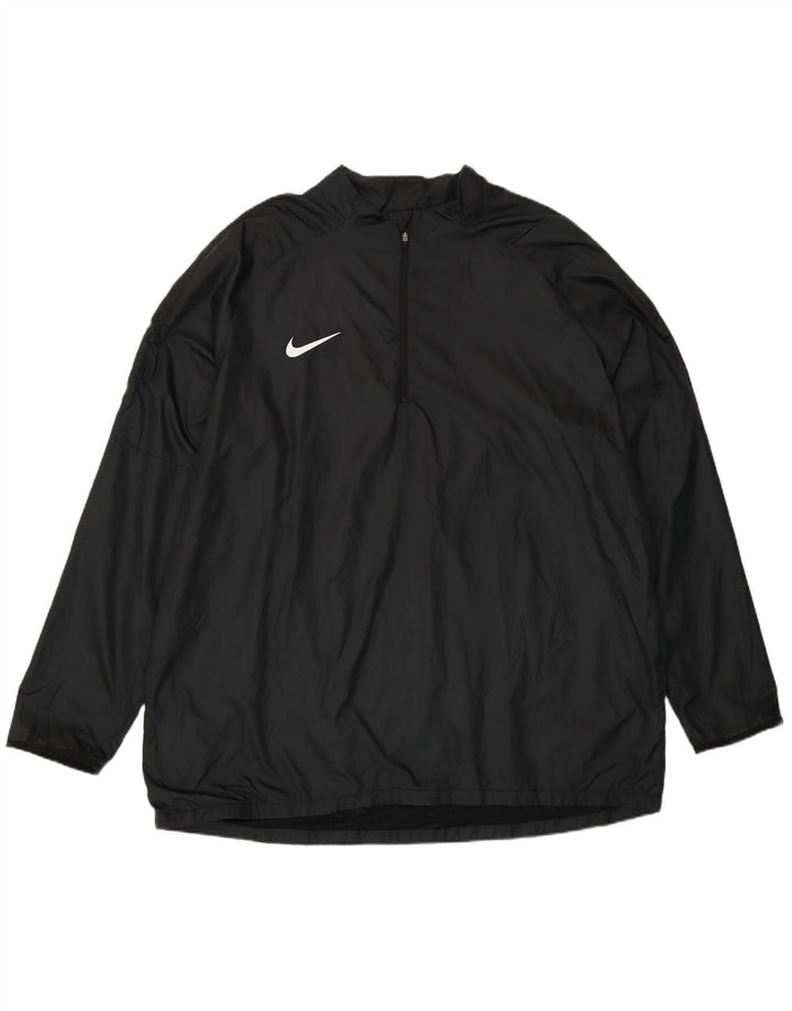 Nike Mens Pullover Tracksuit Top Jacket 2XL Black Polyester