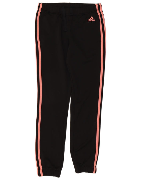 Adidas Womens Tracksuit Trousers Joggers UK 8/10 Small  Black Polyester