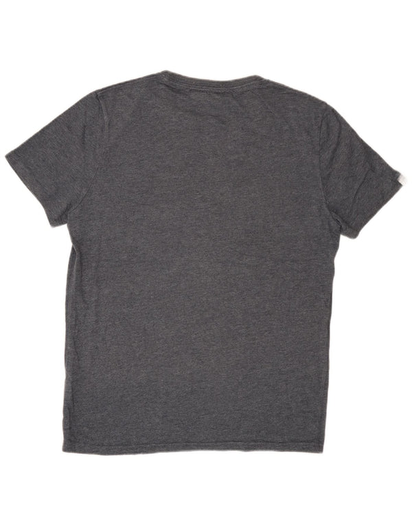 Superdry Mens Graphic T-Shirt Top XL Grey Flecked Cotton