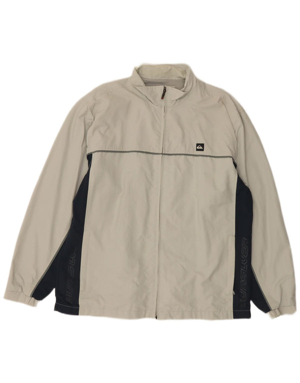 Quiksilver Mens Windbreaker Jacket UK 40 Large Grey Colourblock Sports