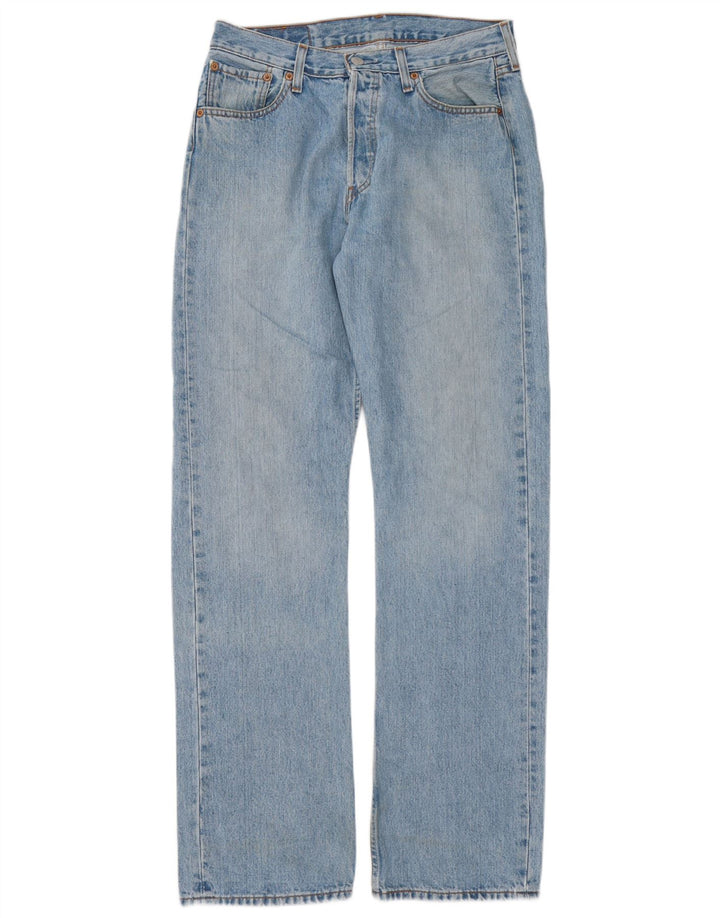 Levi's Mens 501 Straight Jeans W30 L34 Blue Cotton