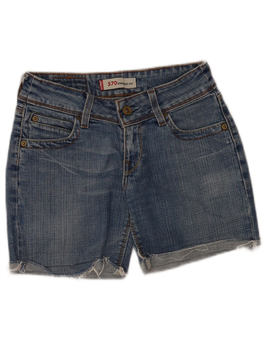 Levi's Womens 570 Denim Shorts W26 Small Blue Cotton