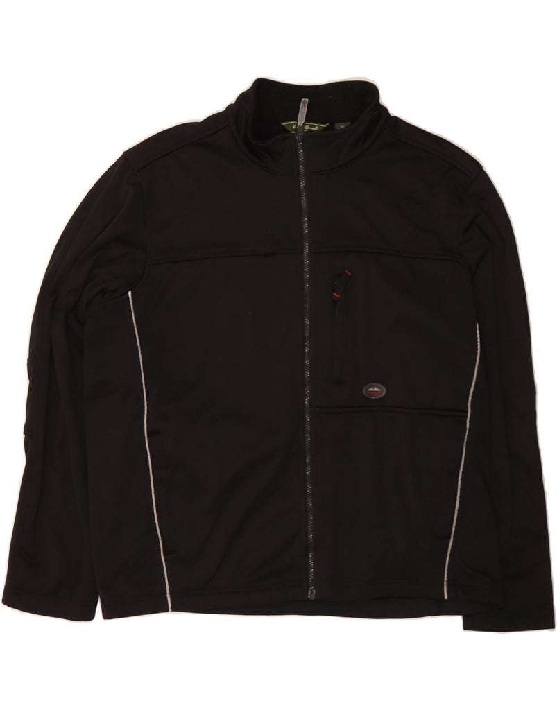 EDDIE BAUER Mens Tracksuit Top Jacket XL Black Polyester Vintage Eddie Bauer and Second-Hand Eddie Bauer from Messina Hembry 