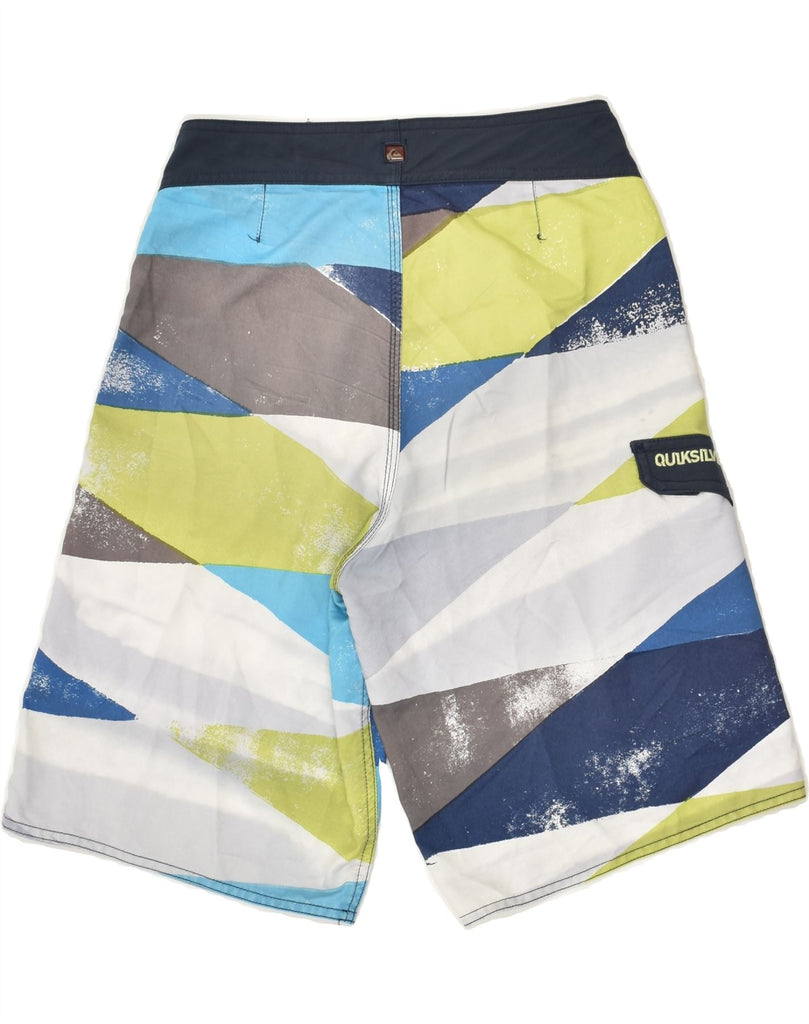 QUIKSILVER Boys Swimming Shorts 13-14 Years Multicoloured Colourblock Vintage Quiksilver and Second-Hand Quiksilver from Messina Hembry 