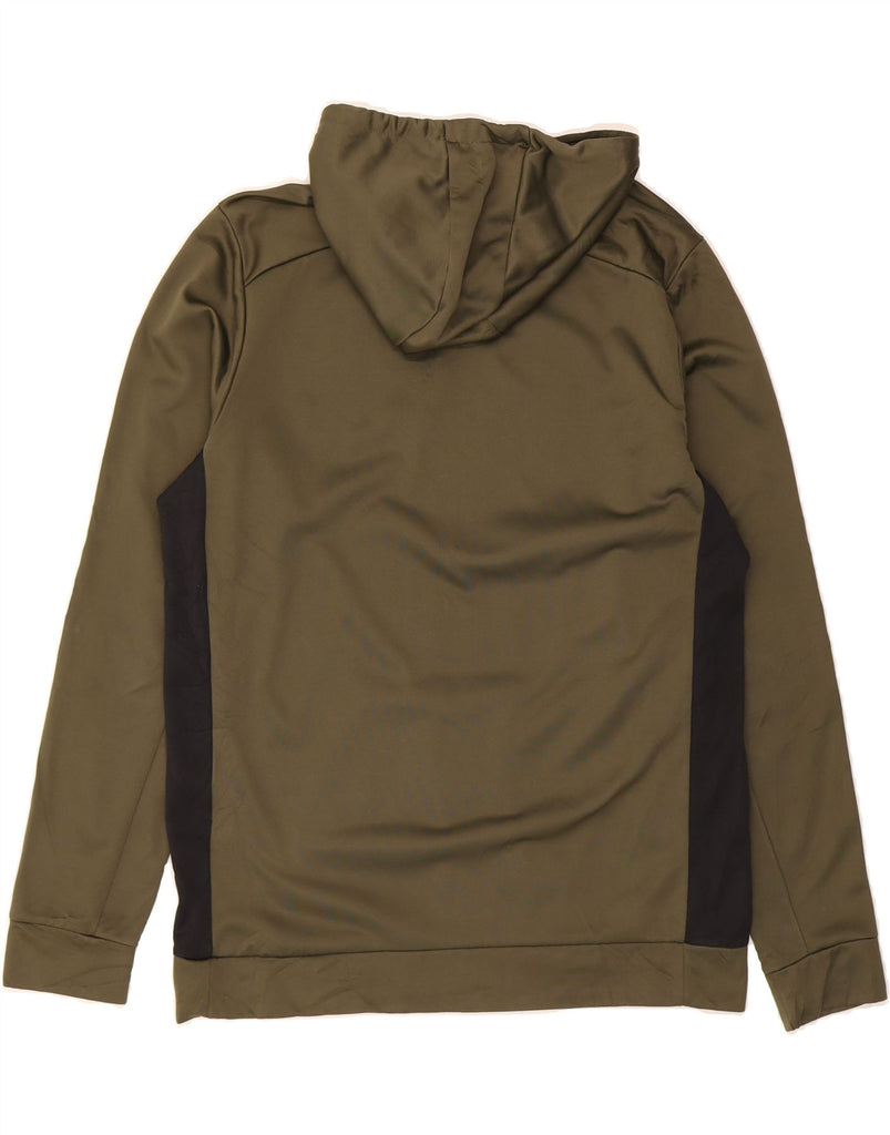 NIKE Mens Therma-Fit Hoodie Jumper Large Khaki Colourblock Polyester Vintage Nike and Second-Hand Nike from Messina Hembry 