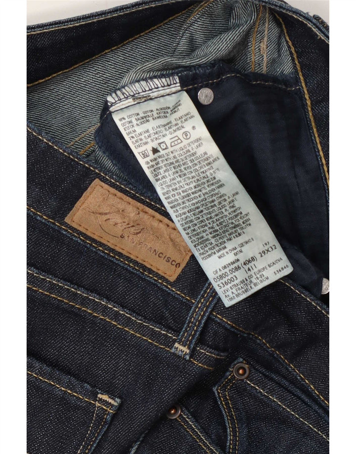 Levi's Womens Slim Jeans W29 L32 Navy Blue Cotton