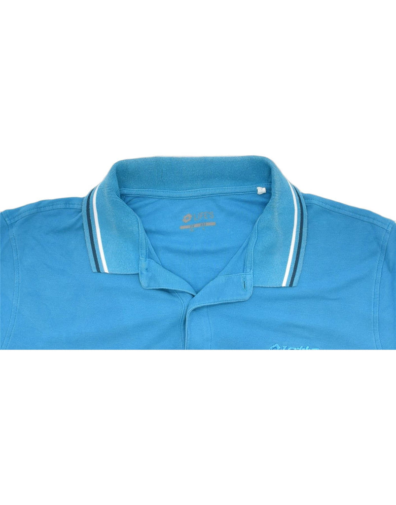 LOTTO Mens Polo Shirt XL Blue Cotton | Vintage | Thrift | Second-Hand | Used Clothing | Messina Hembry 