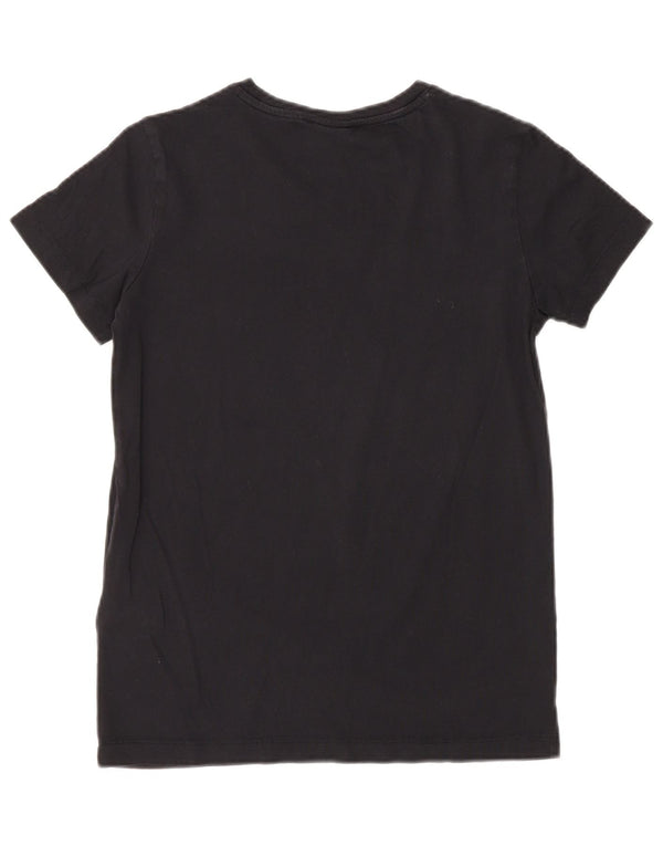 Champion Womens Graphic T-Shirt Top UK 10 Small Black