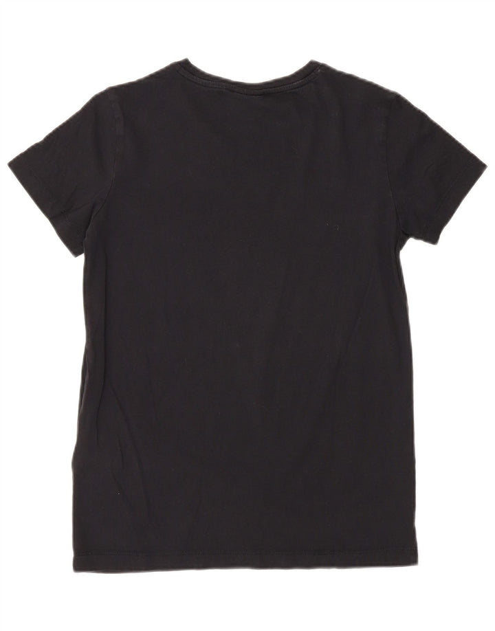 Champion Womens Graphic T-Shirt Top UK 10 Small Black
