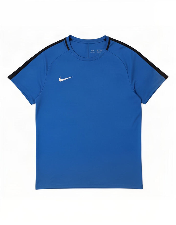 Nike Mens Dri Fit T-Shirt Top XL Blue Colourblock Polyester