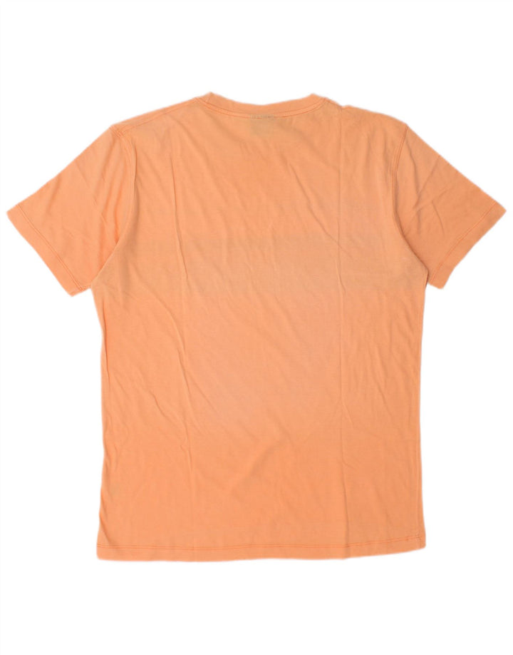 TRUSSARDI Mens T-Shirt Top Medium Orange Colourblock