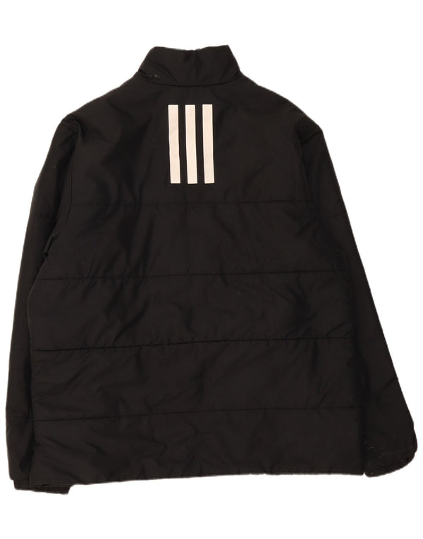 Adidas Mens Padded Jacket UK 42 XL Black Polyester