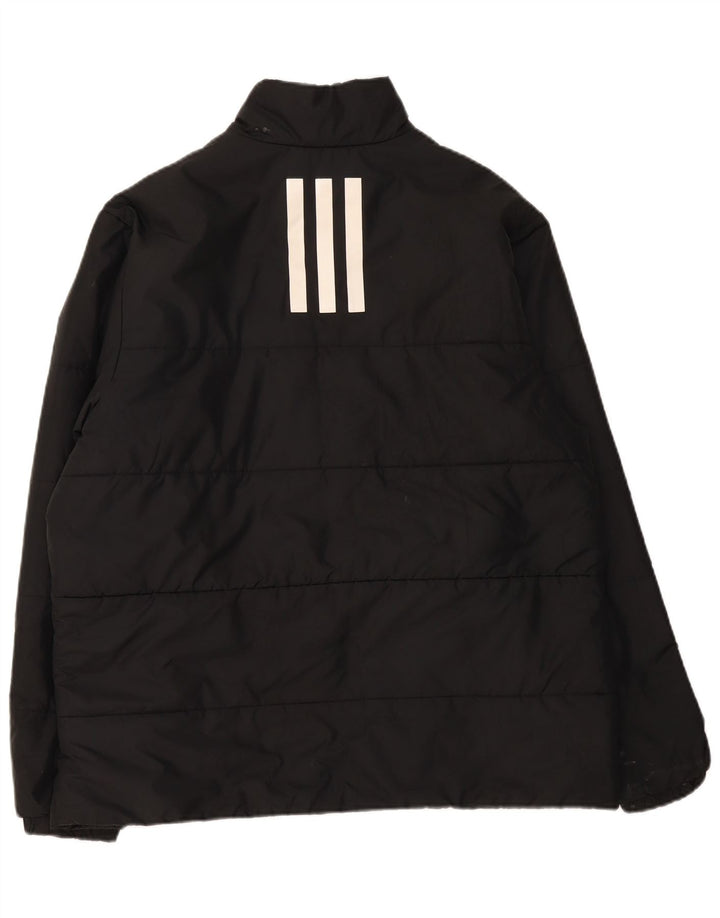 Adidas Mens Padded Jacket UK 42 XL Black Polyester