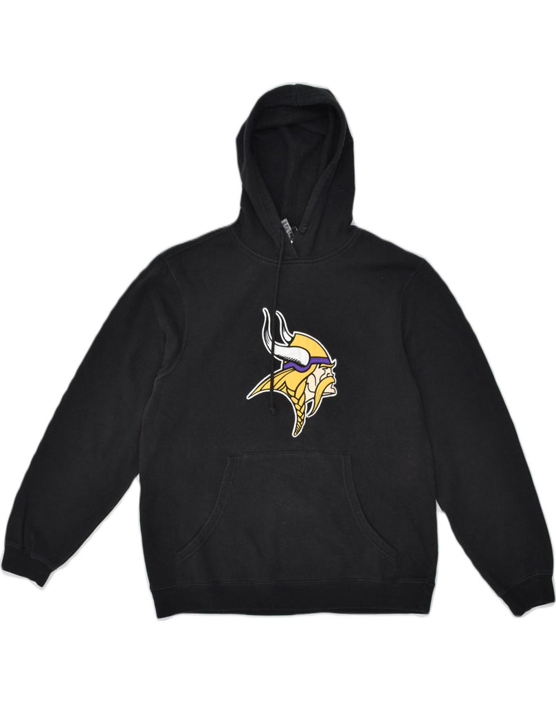 NFL Mens Graphic Hoodie Jumper Small Black Cotton | Vintage NFL | Thrift | Second-Hand NFL | Used Clothing | Messina Hembry 