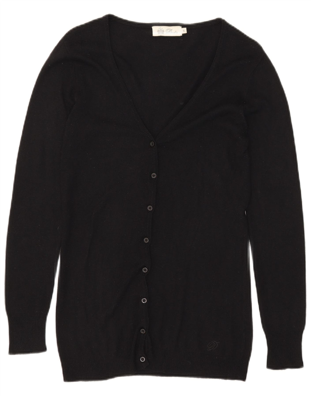 Dack's Womens Cardigan Sweater UK 10 Small Black