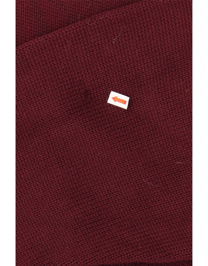 TOMMY HILFIGER Mens V-Neck Jumper Sweater XL Burgundy Cotton