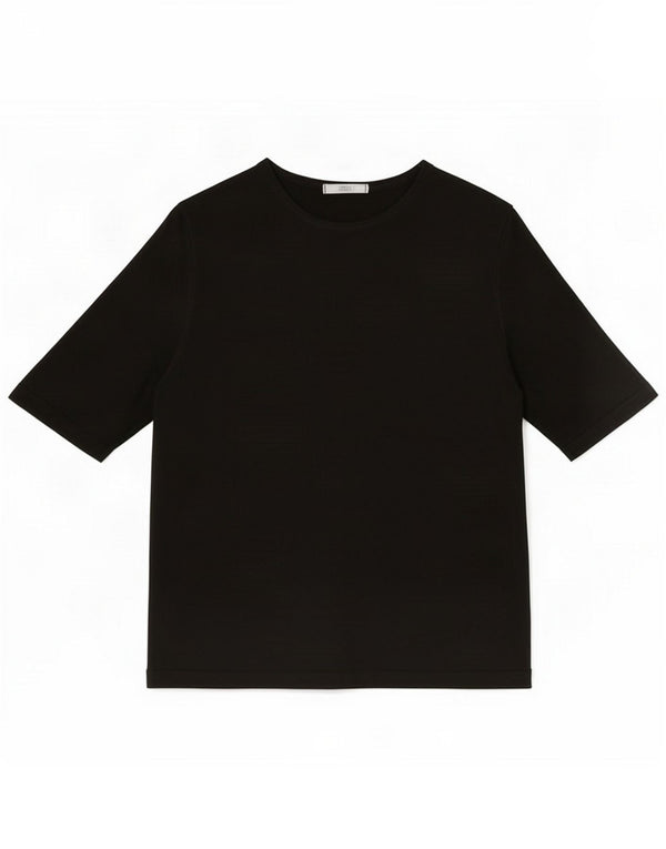 Marks & Spencer Womens T-Shirt Top UK 12 Medium Black Acrylic