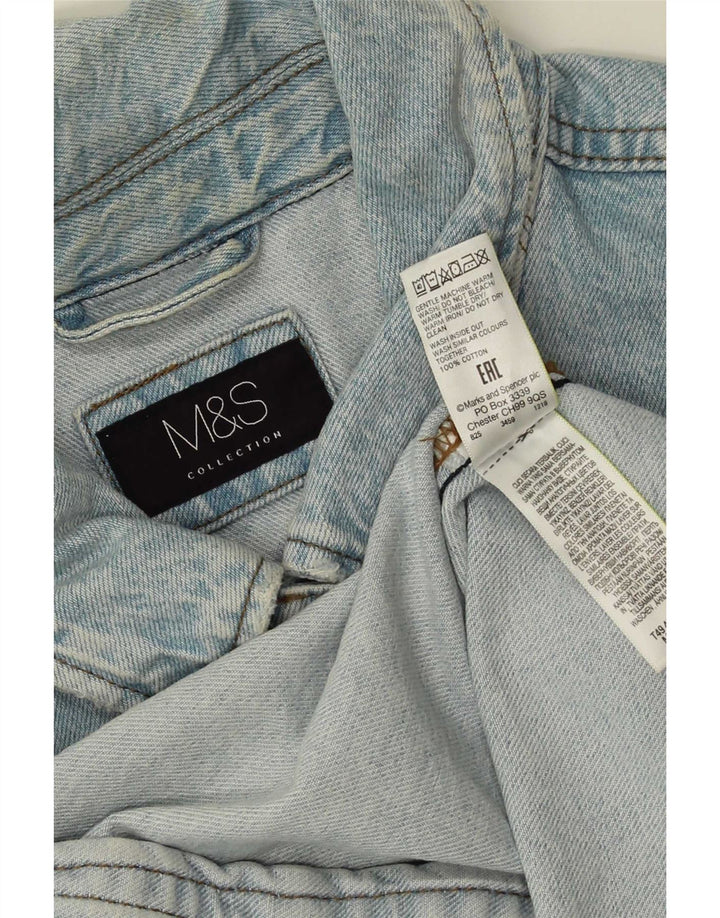 Marks & Spencer Womens Denim Jacket UK 28 6XL Blue Cotton