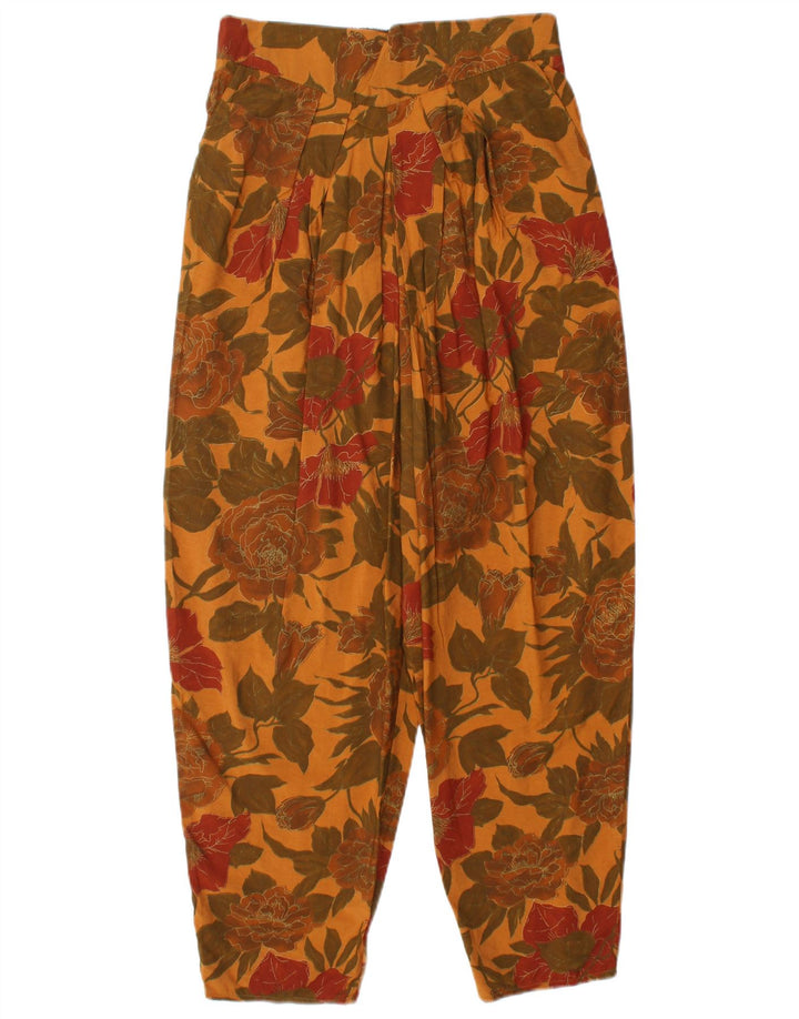 ST. BERNARD Womens Harem Trousers UK 14 Medium W28 L26 Orange Floral