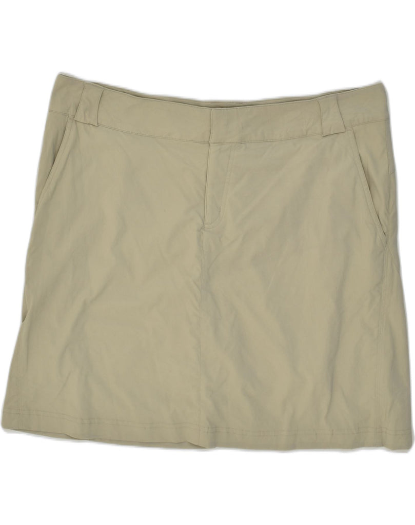 COLUMBIA Womens Mini Skirt US 16 2XL W38 Khaki Nylon | Vintage Columbia | Thrift | Second-Hand Columbia | Used Clothing | Messina Hembry 