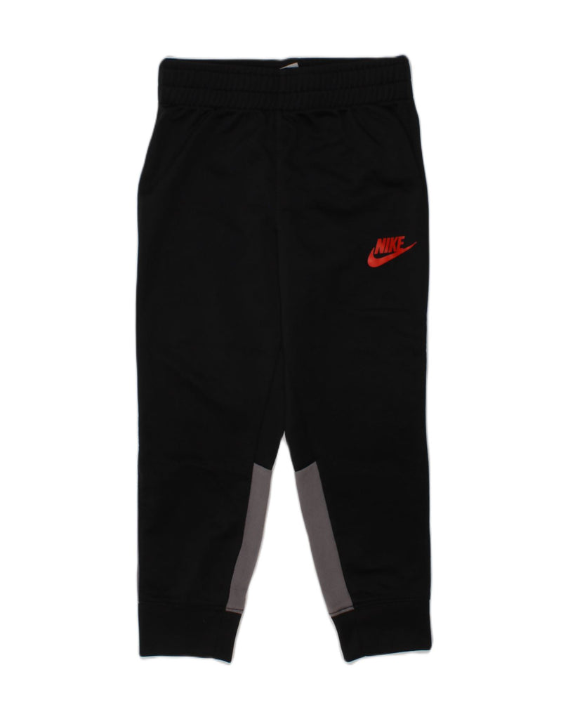 NIKE Boys Tracksuit Trousers Joggers 3-4 Years Black Polyester | Vintage Nike | Thrift | Second-Hand Nike | Used Clothing | Messina Hembry 