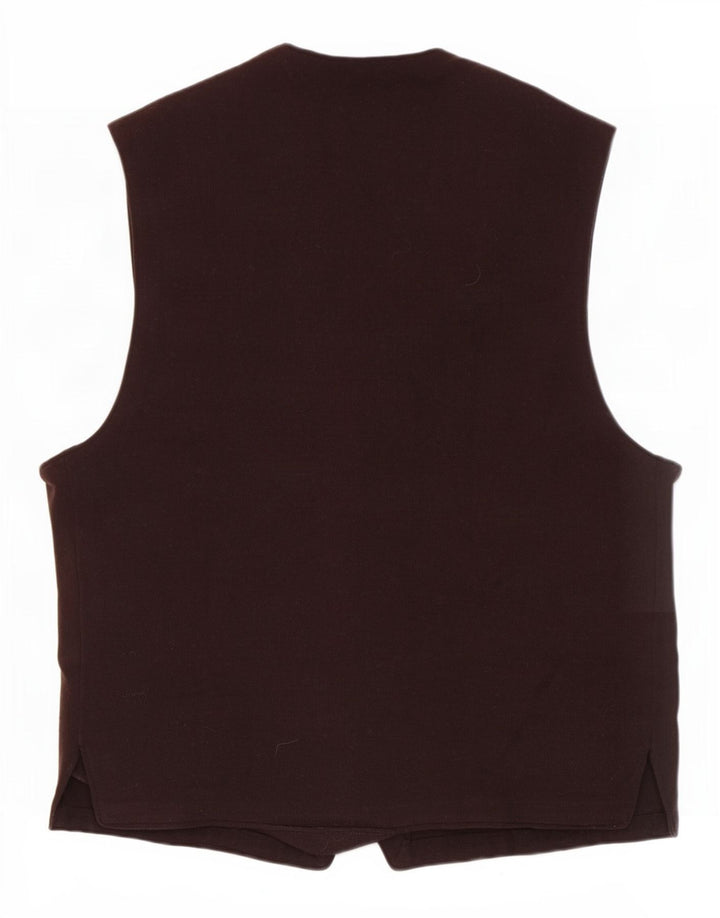 Vintage Mens Waistcoat Small Brown
