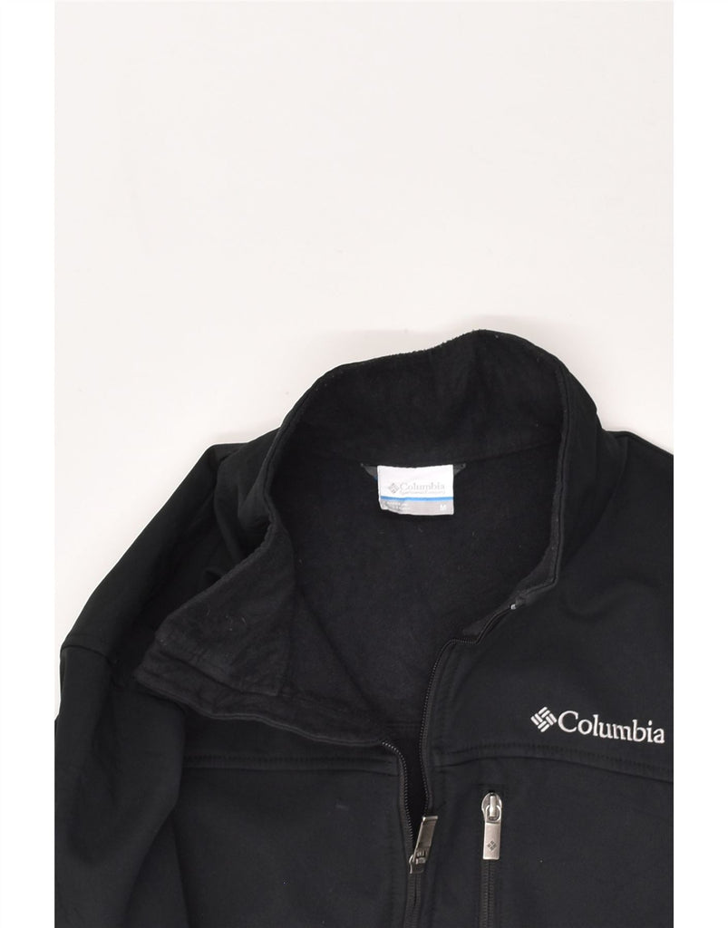 COLUMBIA Mens Tracksuit Top Jacket Medium Black Polyester | Vintage Columbia | Thrift | Second-Hand Columbia | Used Clothing | Messina Hembry 