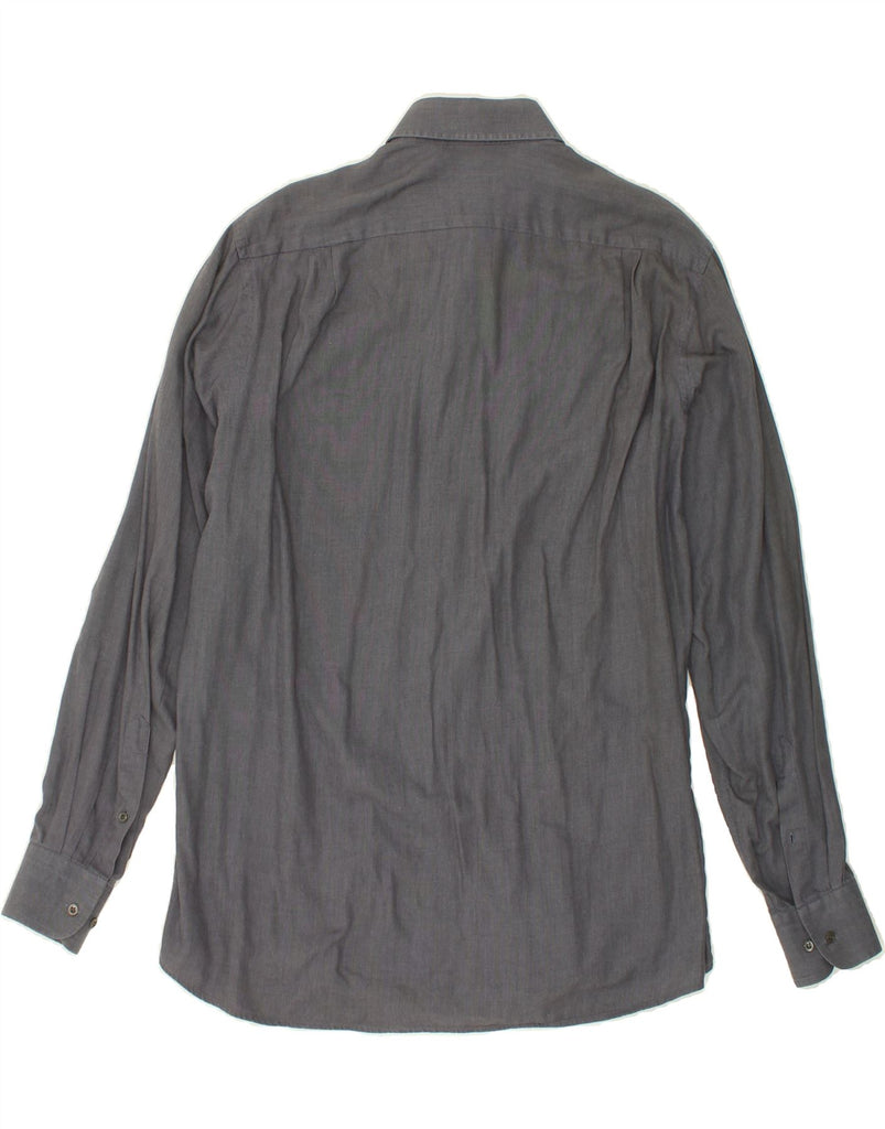 HUGO BOSS Mens Shirt Size 40 15 1/2 Medium Grey Cotton Vintage Hugo Boss and Second-Hand Hugo Boss from Messina Hembry 